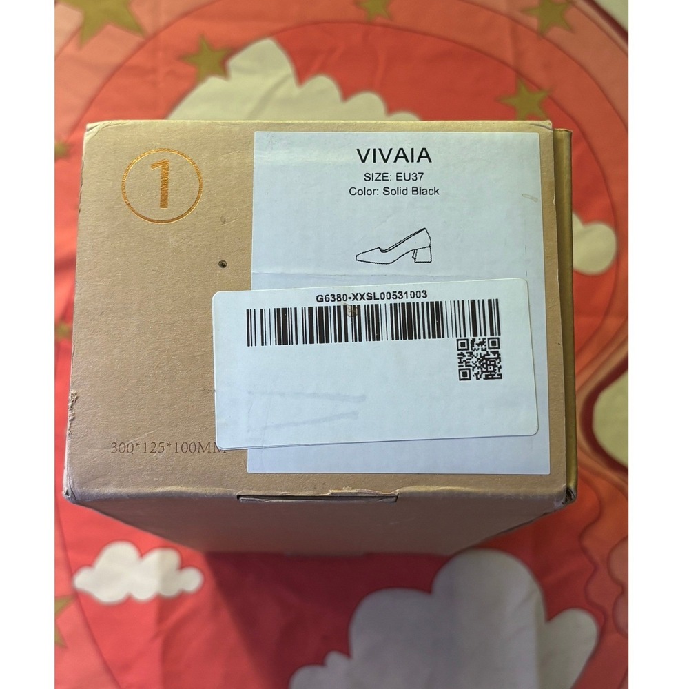 Vivaia Margot Square Toe Block Heel Pumps Black Knit Sustainable Shoes EU 37 - Picture 7 of 15